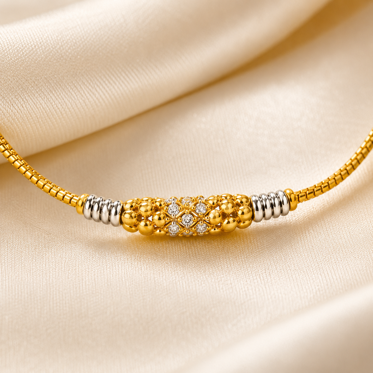 Wheat Spiga Gold Chain 22KT | 18 Inch Plain Gold Chain 8.78 g