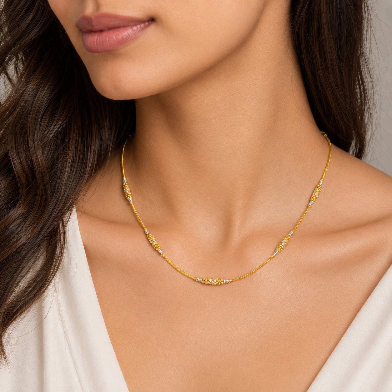 Wheat Spiga Gold Chain 22KT | 18 Inch Plain Gold Chain 8.78 g