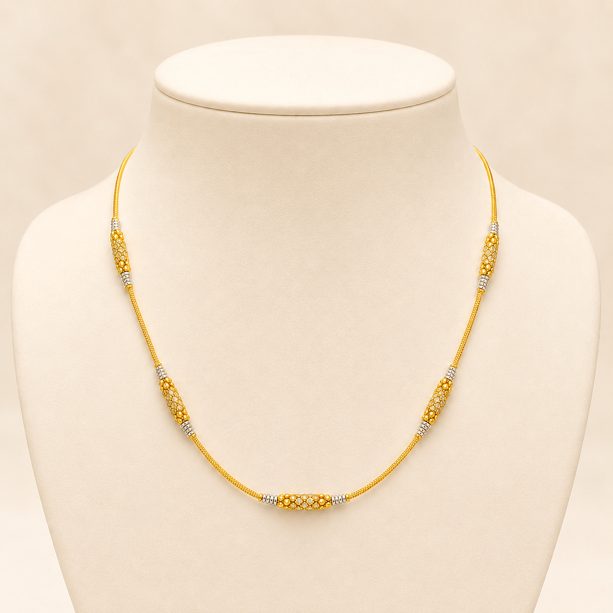 Wheat Spiga Gold Chain 22KT | 18 Inch Plain Gold Chain 8.78 g