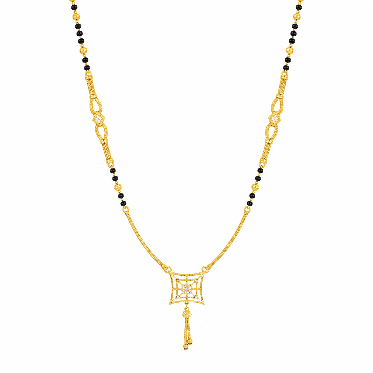Gold Mangalsutra in 22KT Yellow Gold – Savya Jewels