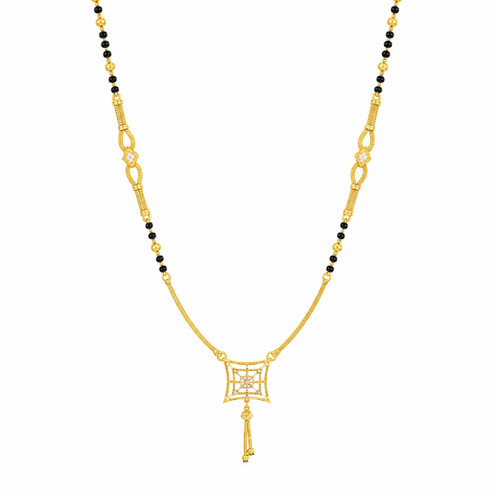 Gold Mangalsutra in 22KT Yellow Gold – Savya Jewels