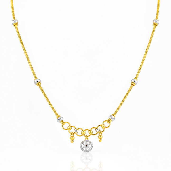 Wheat Spiga Gold Chain 22KT | 18 Inch Plain Gold Chain 8.31g