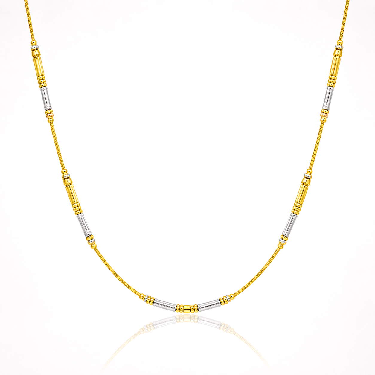 Wheat Spiga Gold Chain 22KT | 18 Inch Plain Gold Chain 8.71g