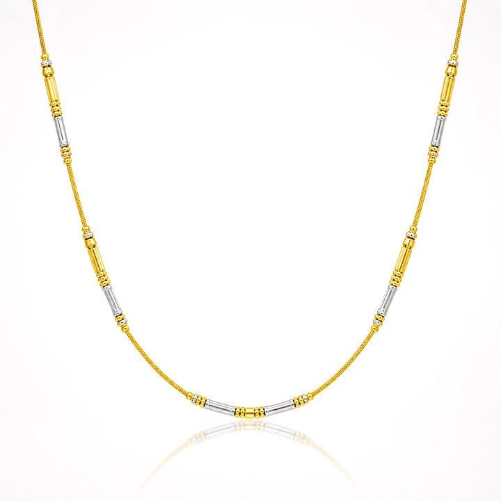 Wheat Spiga Gold Chain 22KT | 18 Inch Plain Gold Chain 8.71g