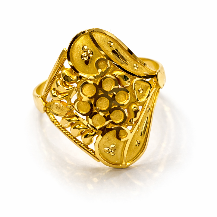 Paisley Jali Gold Ladies Ring