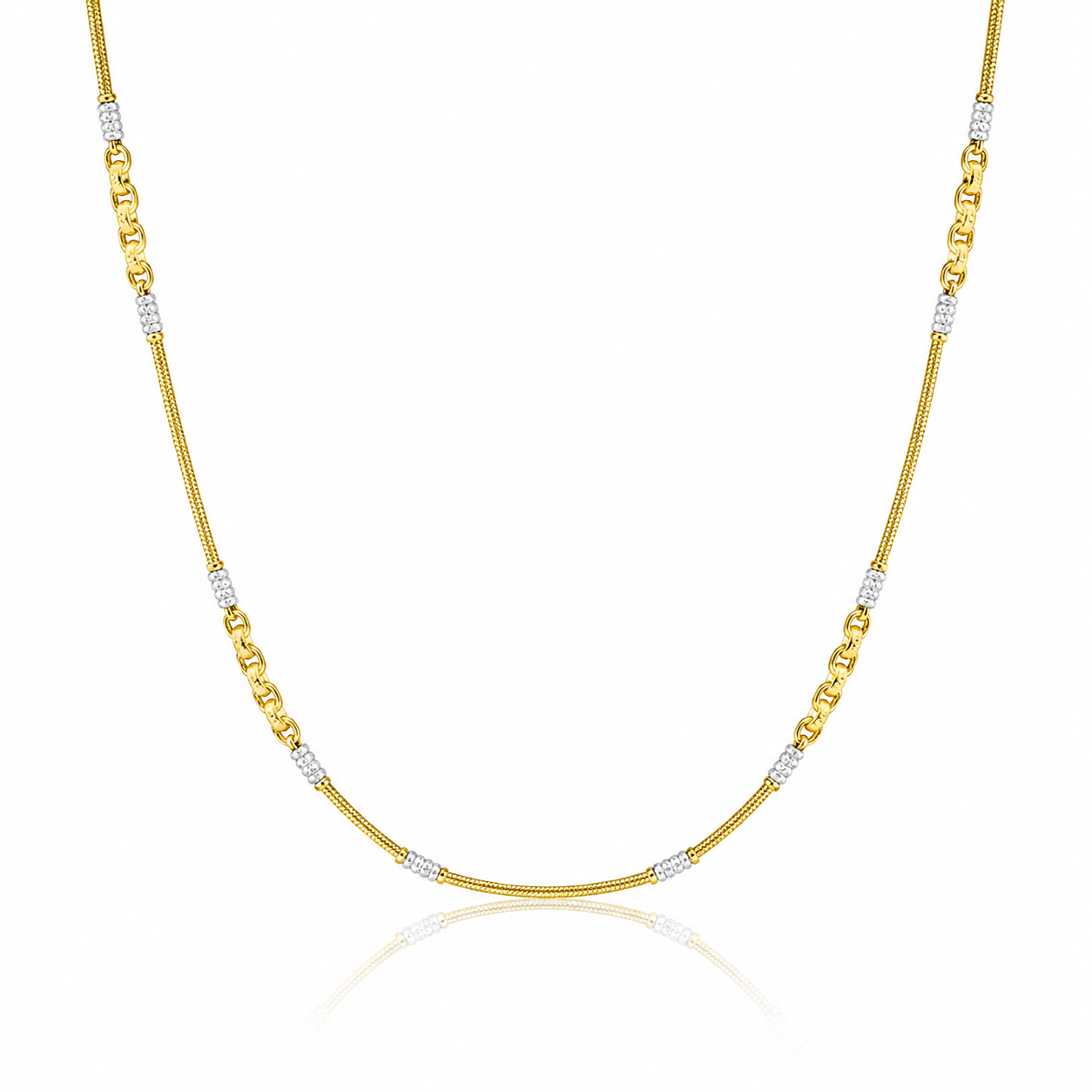 Wheat Spiga Gold Chain 22KT | 18 Inch Plain Gold Chain 6.47g II