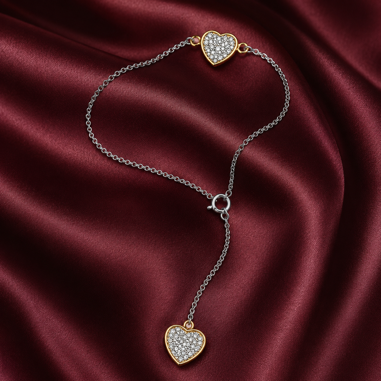 Platinum Women's Chain Bracelet | Pt950 + 18Kt | Savya Jewels