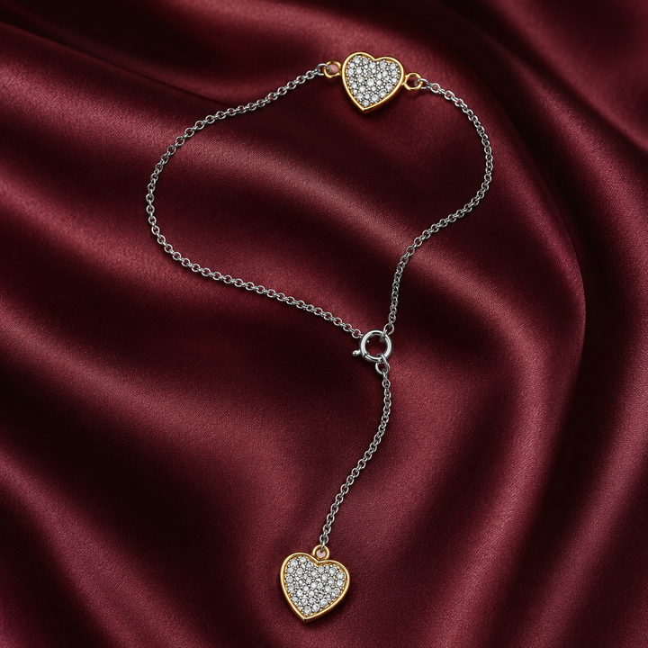 Platinum Women's Chain Bracelet | Pt950 + 18Kt | Savya Jewels