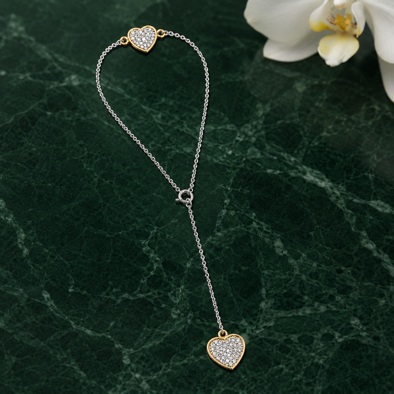 Platinum Women's Chain Bracelet | Pt950 + 18Kt | Savya Jewels
