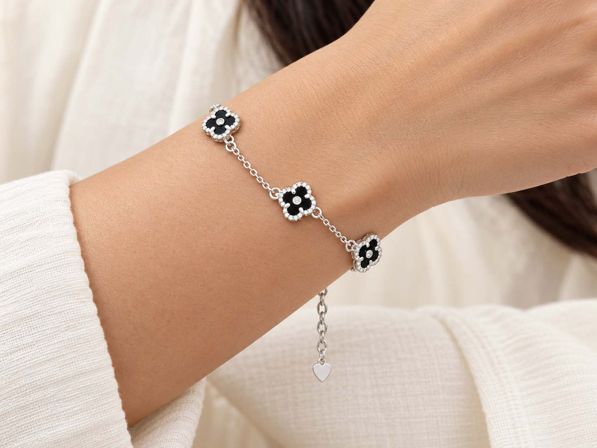 Floral Silver Wire Bracelet for Women | Savya Jewels