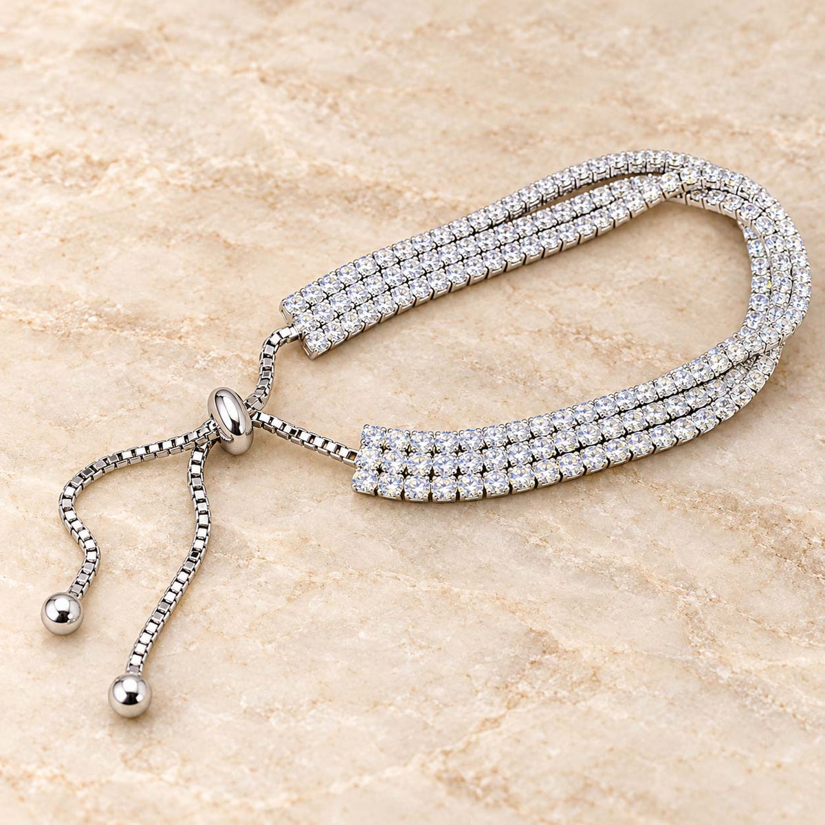 Three Layer Silver Wire Bracelet for Women | Savya Jewels