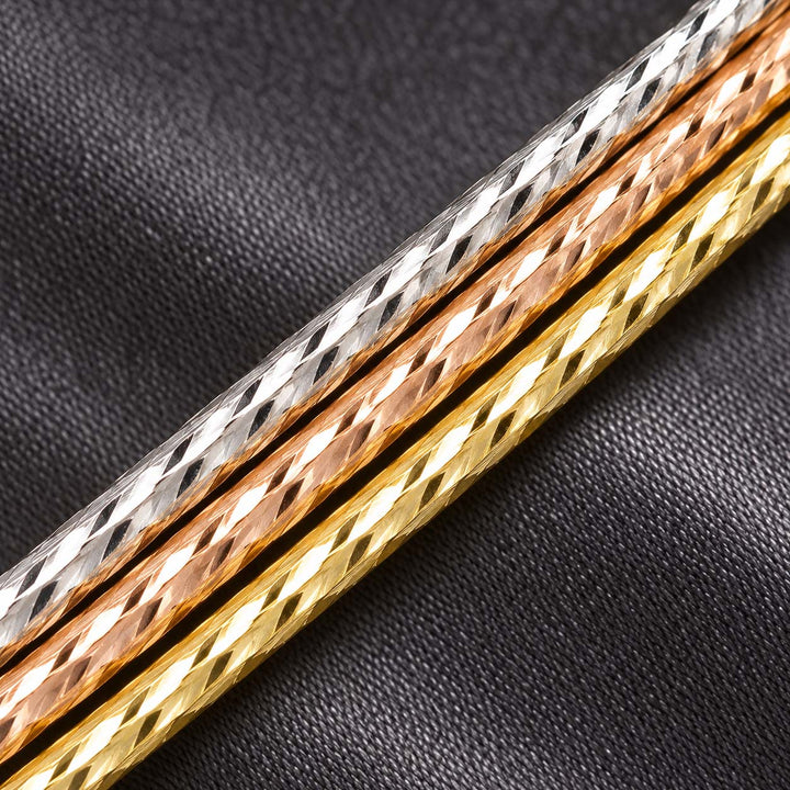 Three-Tone Silver Wire Bracelet for Women | Savya Jewels