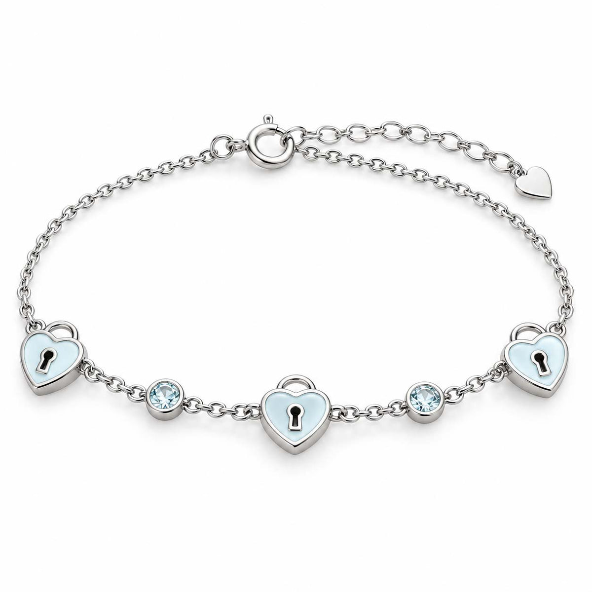 Lock Design Silver Wire Bracelet for Women | Savya Jewels