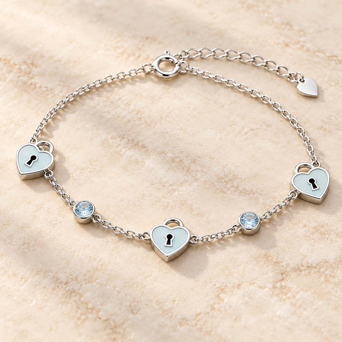 Lock Design Silver Wire Bracelet for Women | Savya Jewels