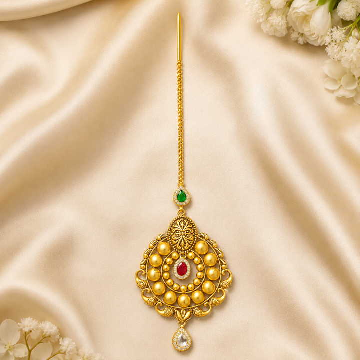 22Kt Gold Maang Tikka | Premium Festive Collection | Savya Jewels