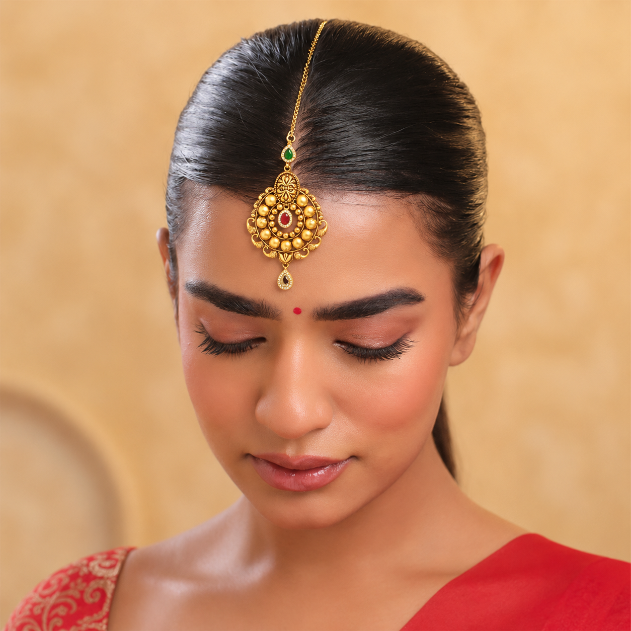 22Kt Gold Maang Tikka | Premium Festive Collection | Savya Jewels