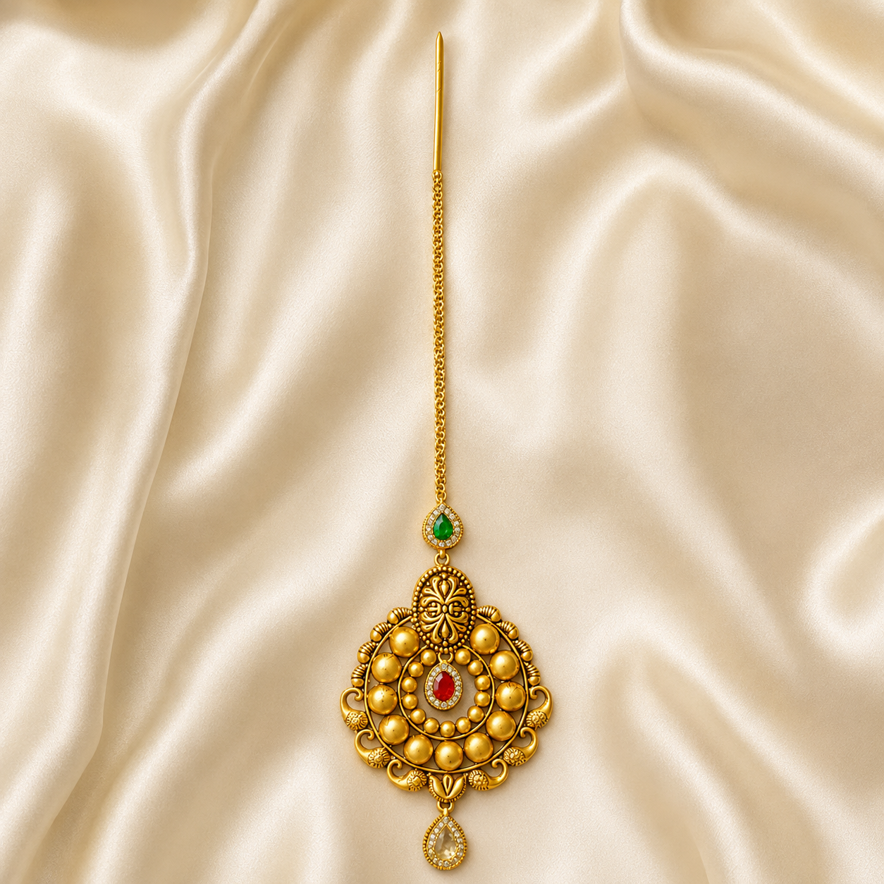 22Kt Gold Maang Tikka | Premium Festive Collection | Savya Jewels