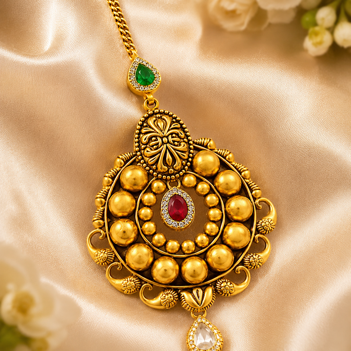 22Kt Gold Maang Tikka | Premium Festive Collection | Savya Jewels