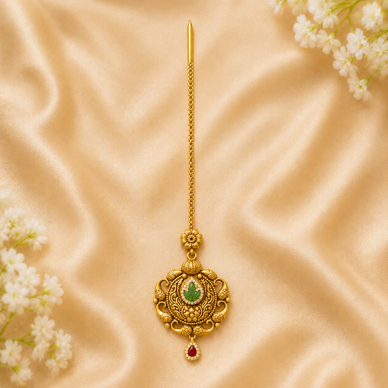 22Kt Gold Maang Tikka | Minimalist Daily Wear | Savya Jewels