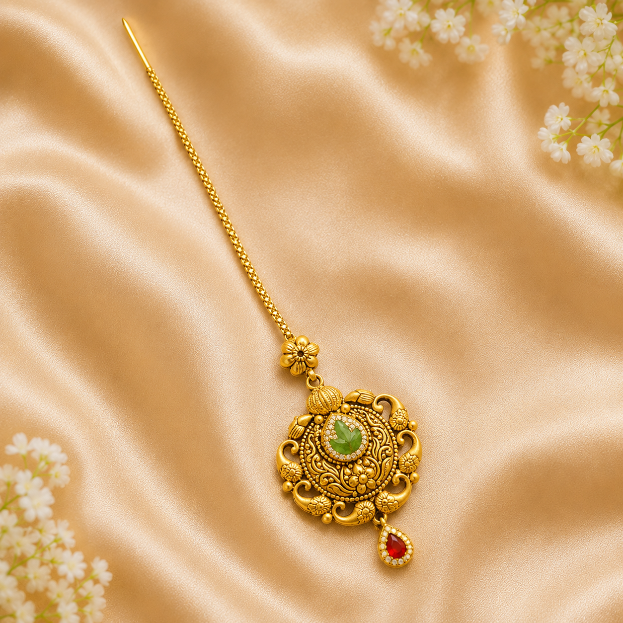 22Kt Gold Maang Tikka | Minimalist Daily Wear | Savya Jewels