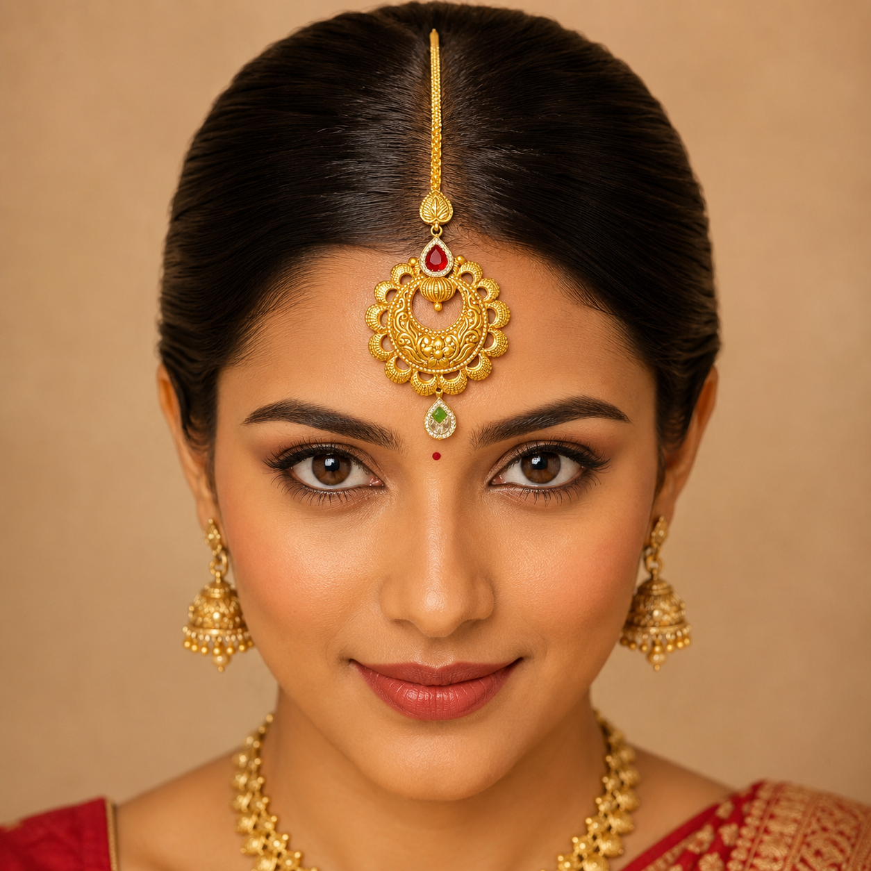 22Kt Gold Maang Tikka | Classic Bridal Design | Savya Jewels