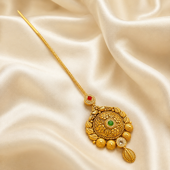22Kt Gold Maang Tikka | Festive Statement Design | Savya Jewels