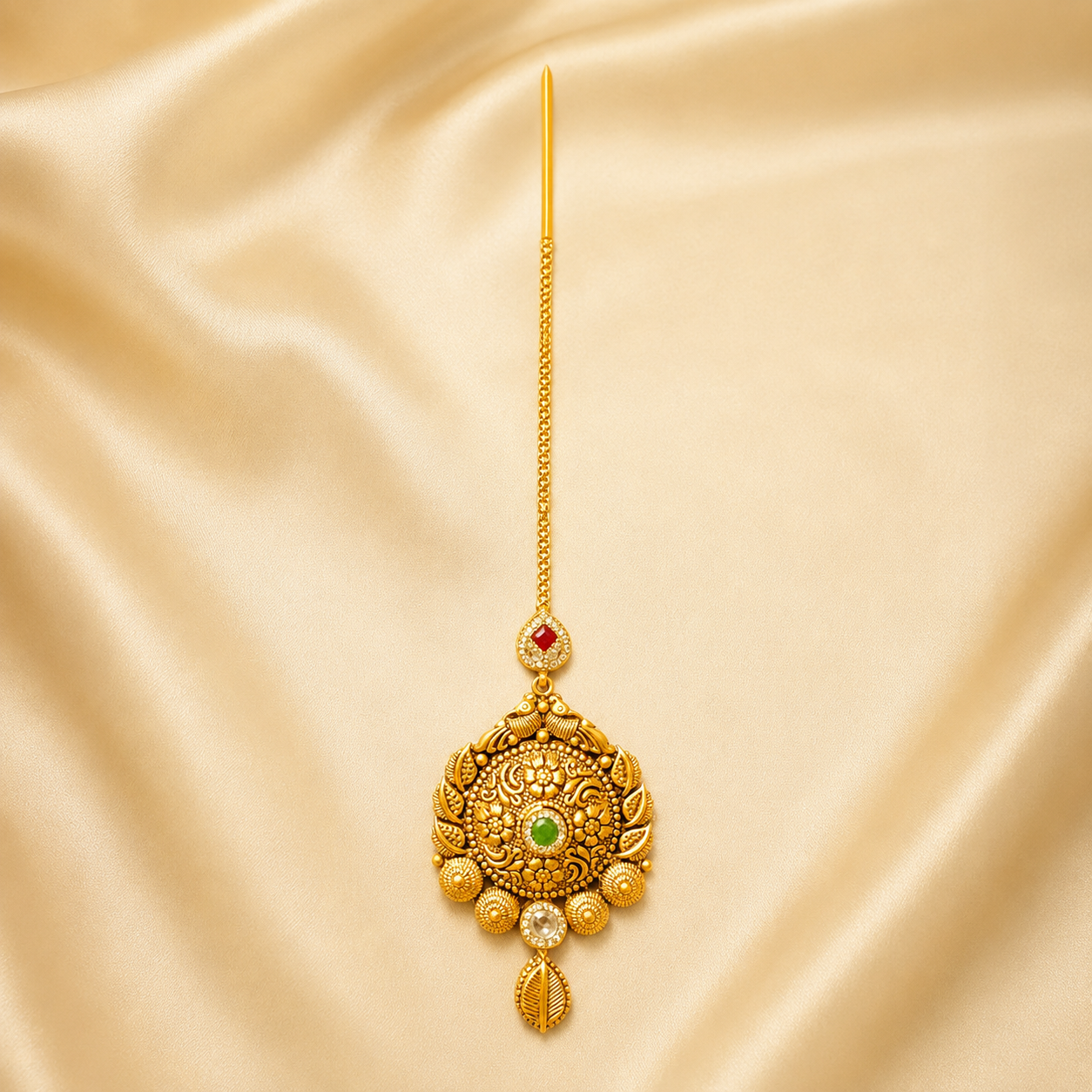 22Kt Gold Maang Tikka | Festive Statement Design | Savya Jewels