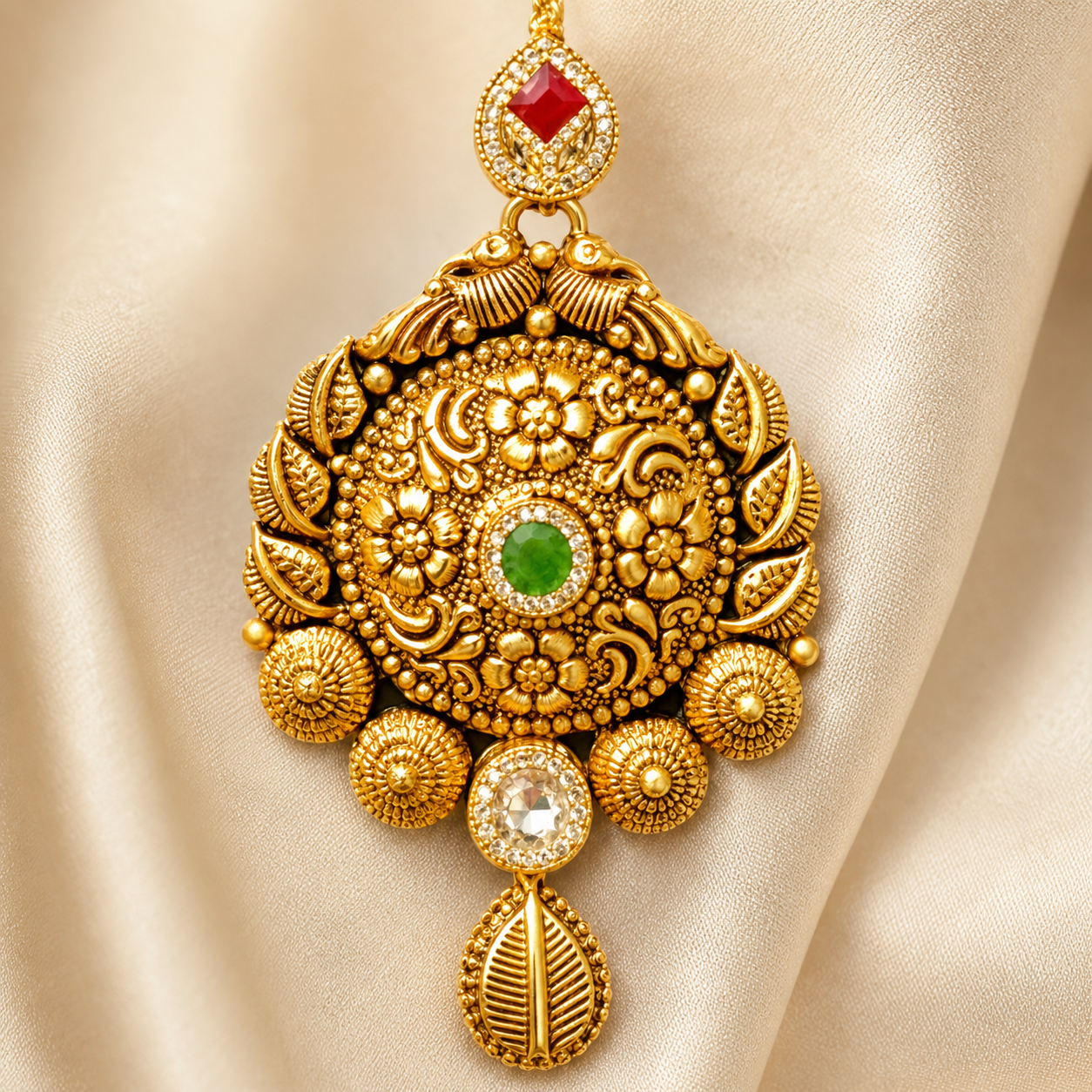 22Kt Gold Maang Tikka | Festive Statement Design | Savya Jewels