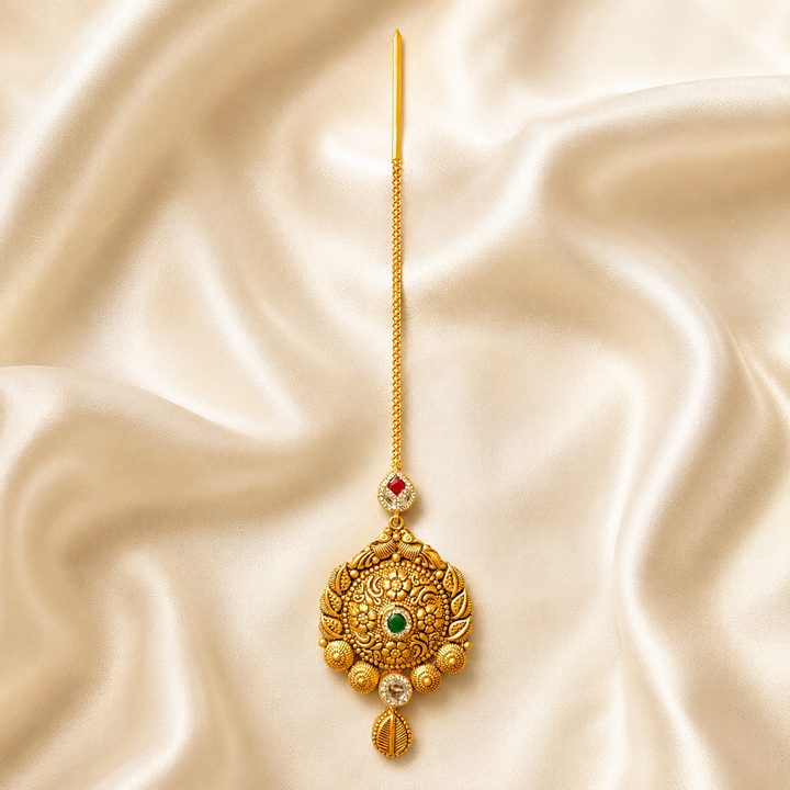 22Kt Gold Maang Tikka | Festive Statement Design | Savya Jewels