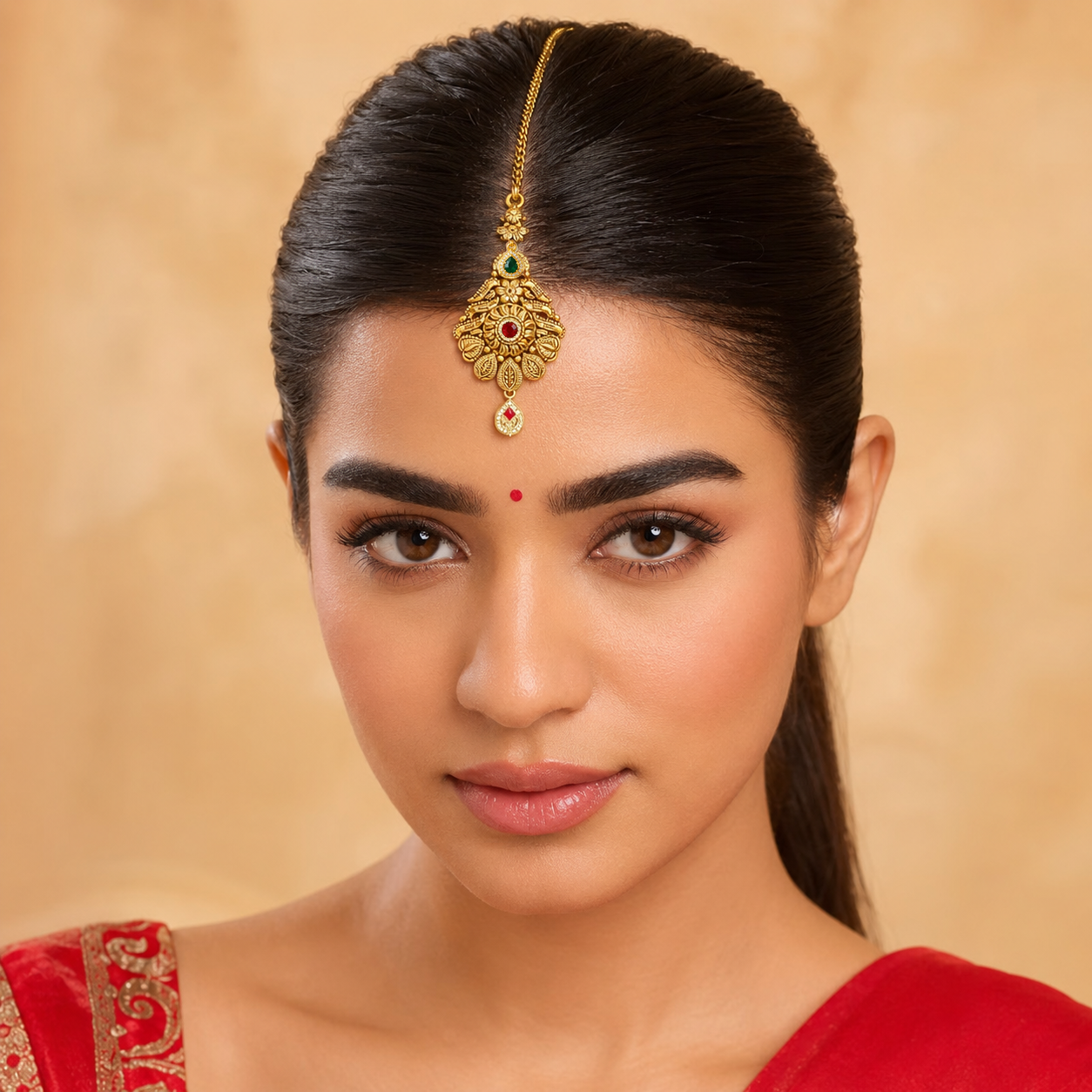 22Kt Gold Maang Tikka | Royal Wedding Design | Savya Jewels