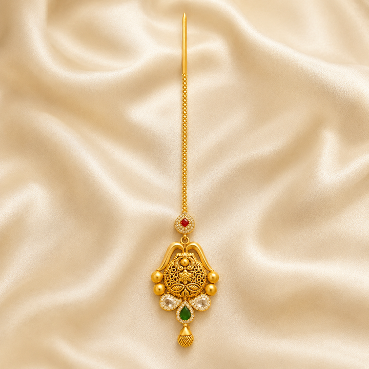22Kt Gold Maang Tikka | Delicate Everyday Wear | Savya Jewels