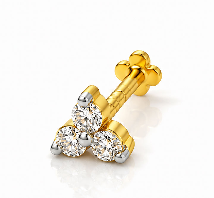 Diamond Nose Pin | Gold & Diamond Nose Pin | Savya Jewels