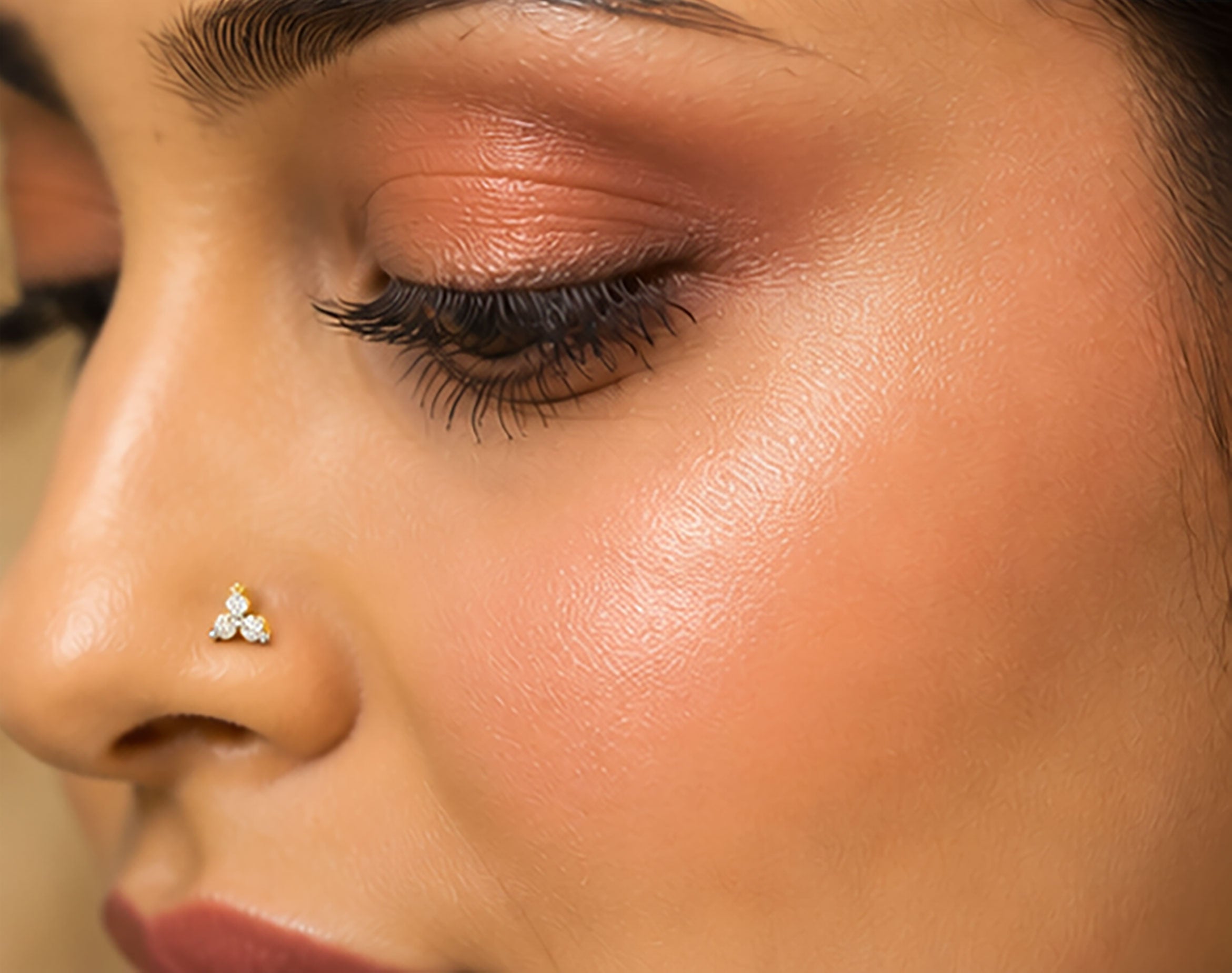 Diamond Nose Pin | Gold & Diamond Nose Pin | Savya Jewels