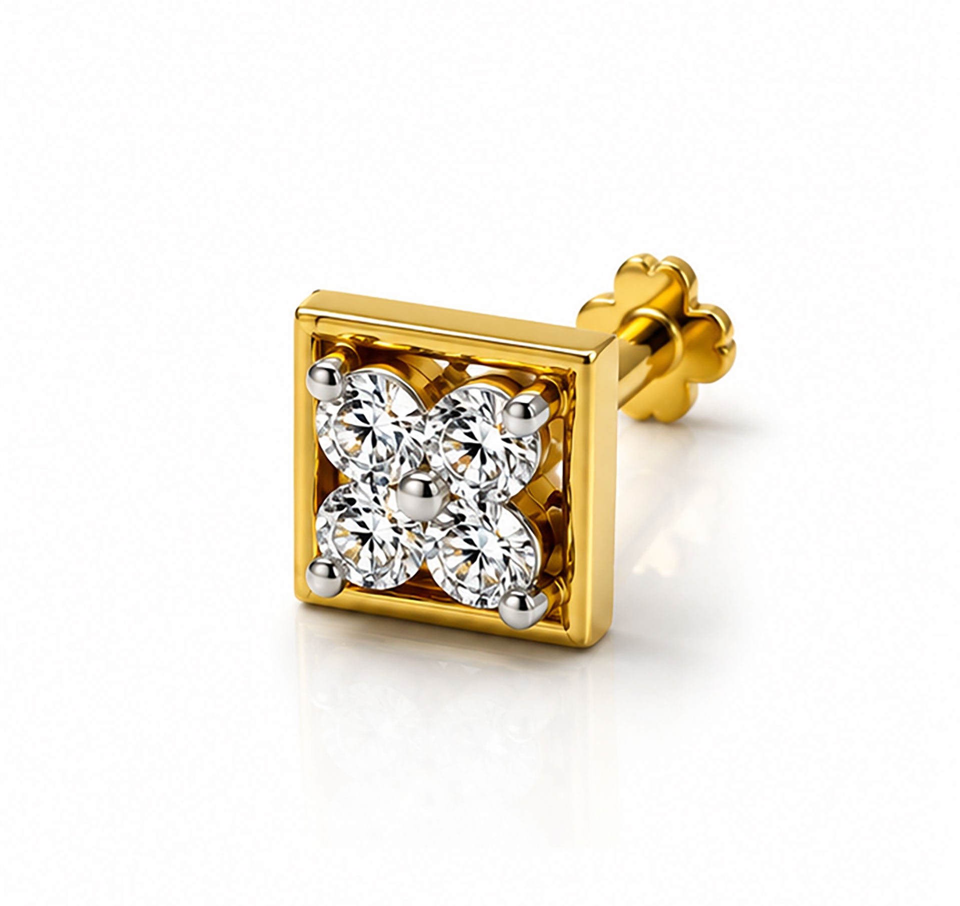 Diamond Nose Pin | Gold & Diamond Nose Pin | Savya Jewels