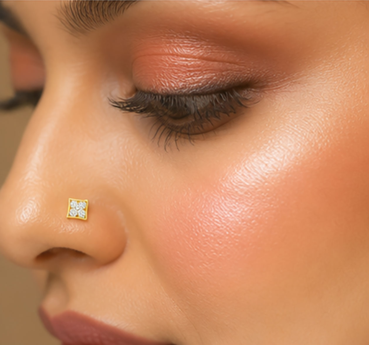 Diamond Nose Pin | Gold & Diamond Nose Pin | Savya Jewels
