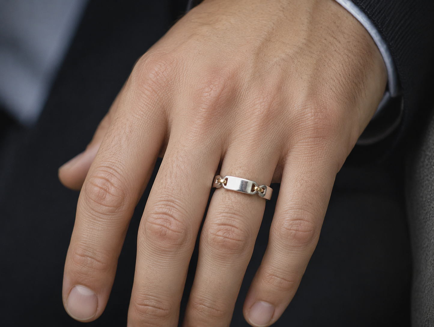 Pt950 Platinum & 18Kt Gold Band | 3.74g | Savya Jewels