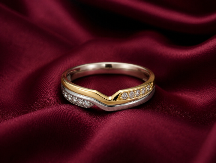 Pt950 Platinum & 18Kt Gold Band | 2.82g | Savya Jewels