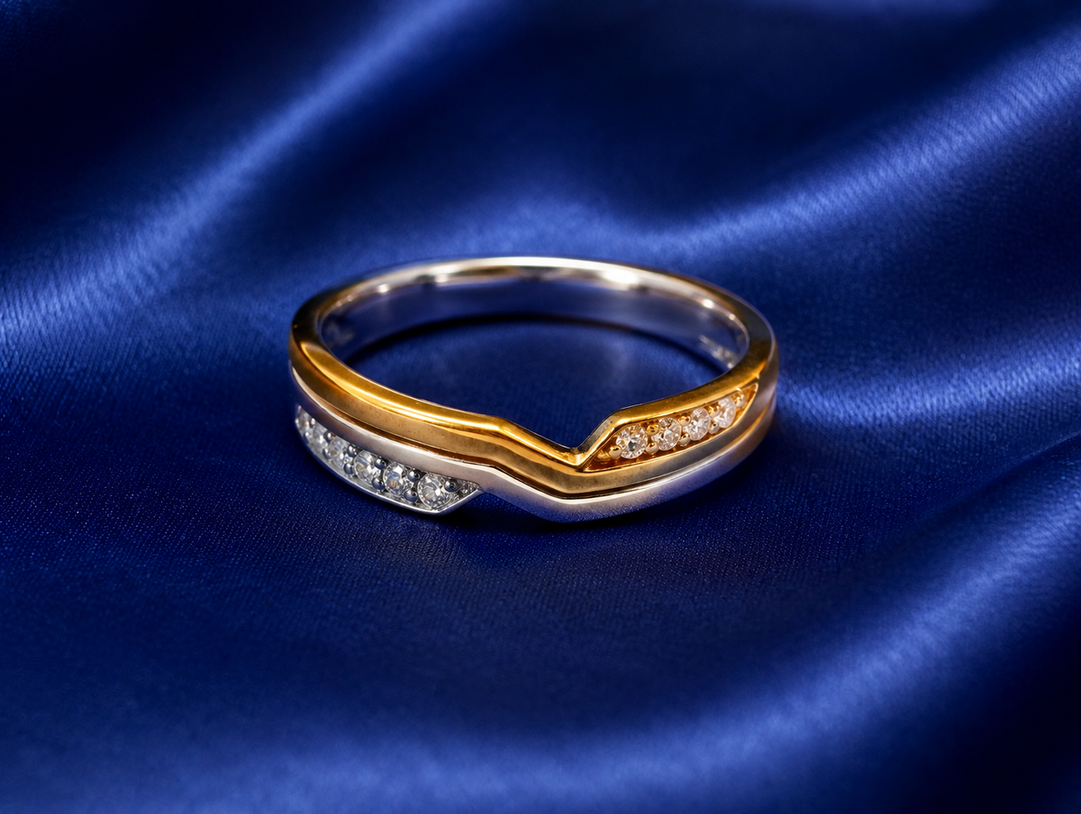 Pt950 Platinum & 18Kt Gold Band | 2.82g | Savya Jewels