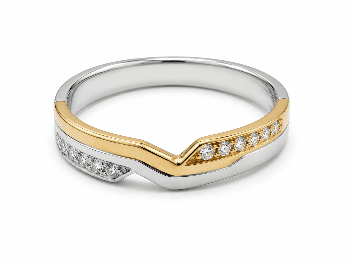Pt950 Platinum & 18Kt Gold Band | 2.82g | Savya Jewels