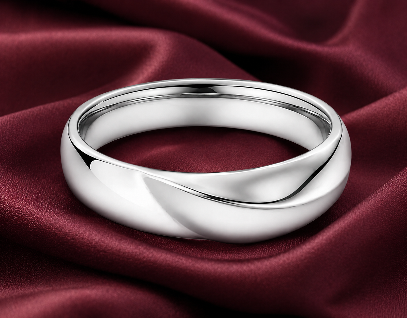 Pt950 Platinum Band – 3.58g | Custom Size | High-Polish Finish