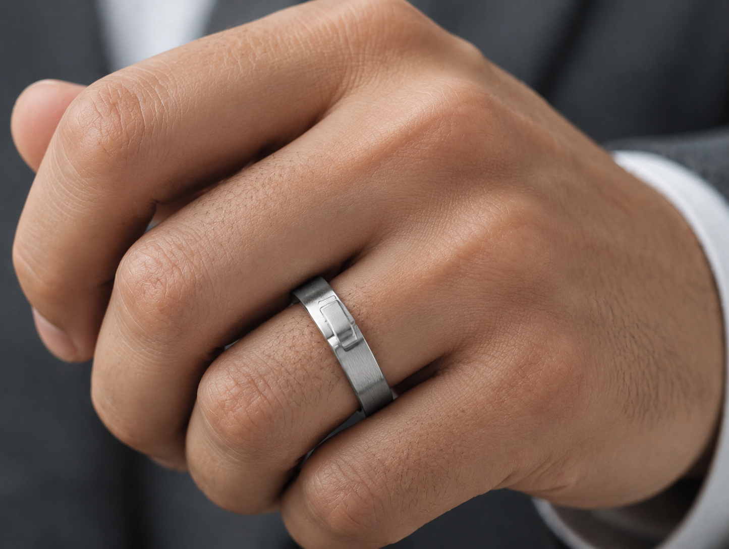 Pt950 Platinum Diamond Band | High-Polish Finish | Savya Jewels