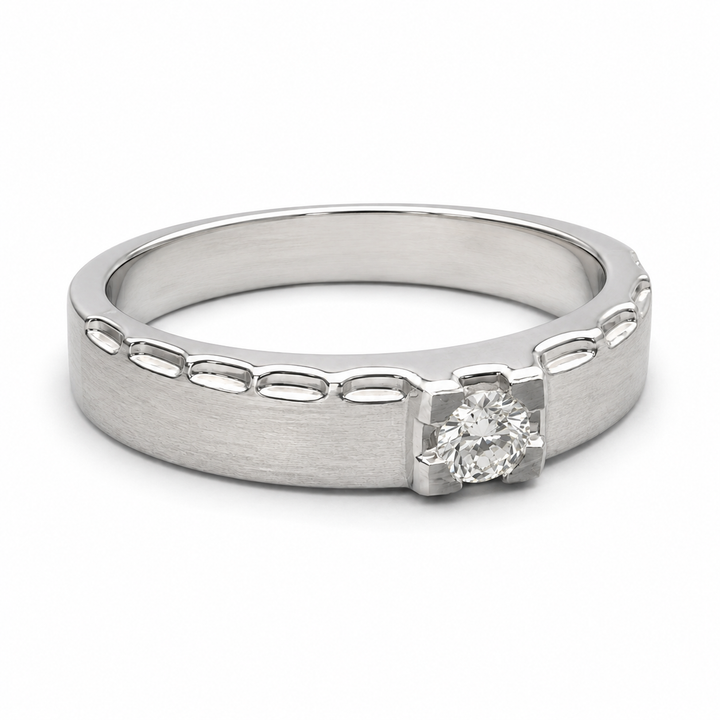 Pt950 Platinum Diamond Band with 0.14Ct IJ/SI Diamonds – 6.31g High Polish Finish | Savya Jewels