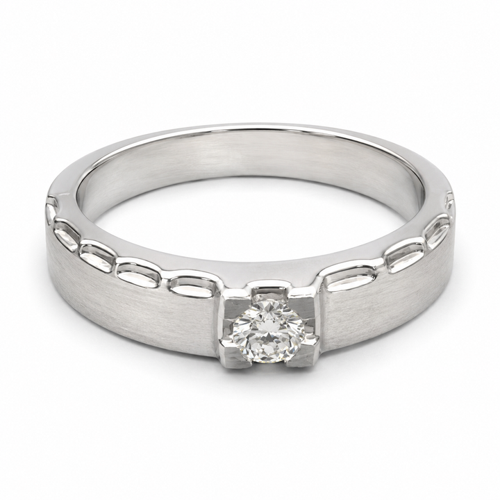 Pt950 Platinum Diamond Band with 0.14Ct IJ/SI Diamonds – 6.31g High Polish Finish | Savya Jewels