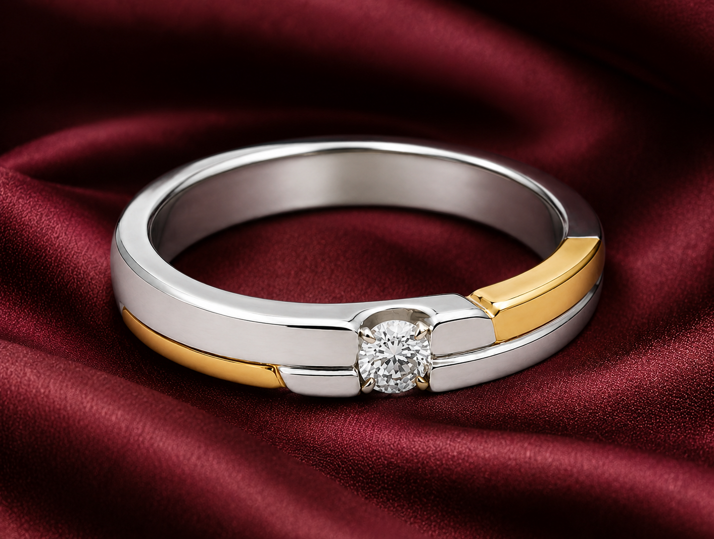 Pt950 Platinum Diamond Band with 0.15Ct IJ/SI Diamonds – 5.62g High Polish Finish | Savya Jewels