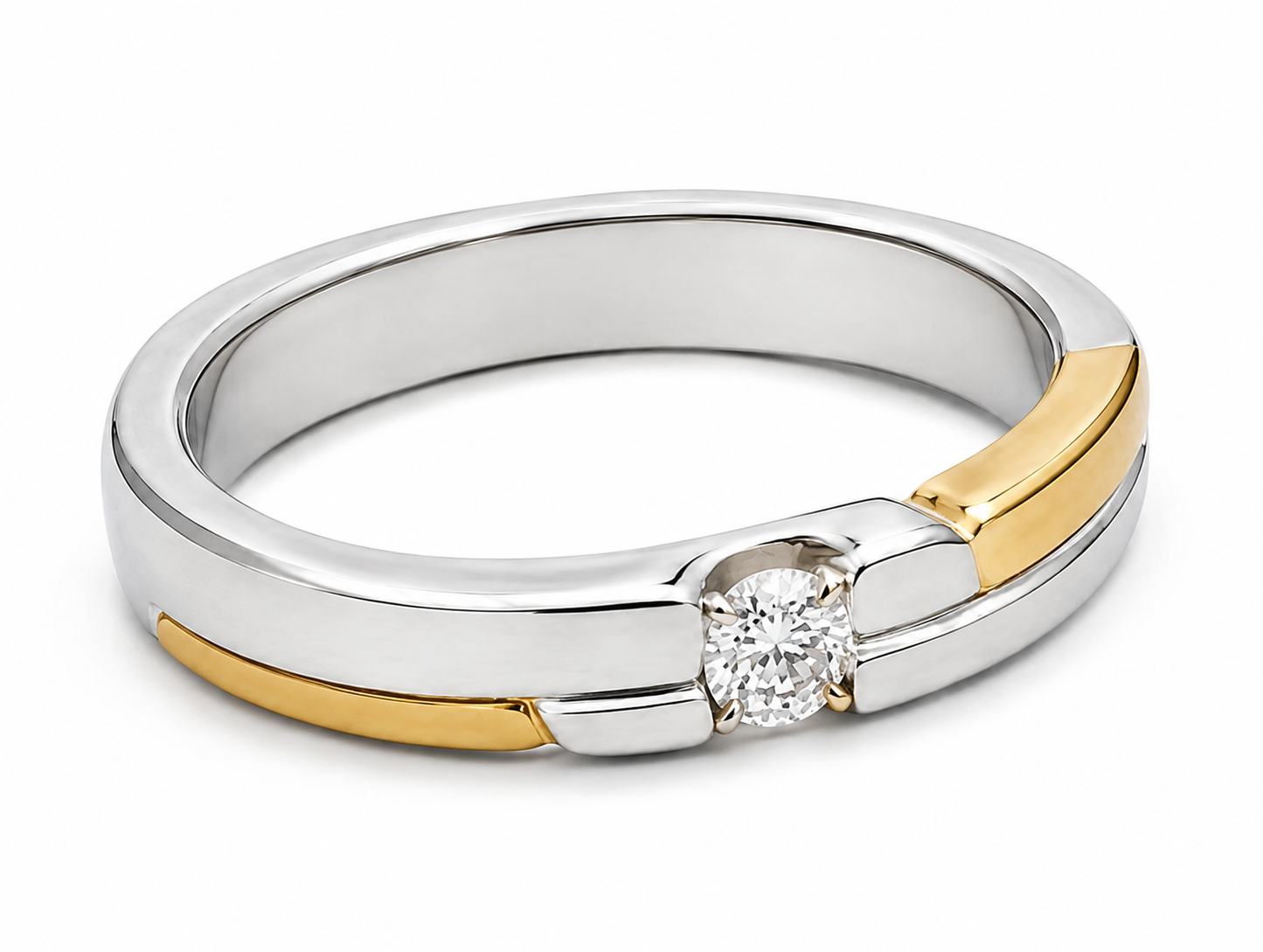 Pt950 Platinum Diamond Band with 0.15Ct IJ/SI Diamonds – 5.62g High Polish Finish | Savya Jewels