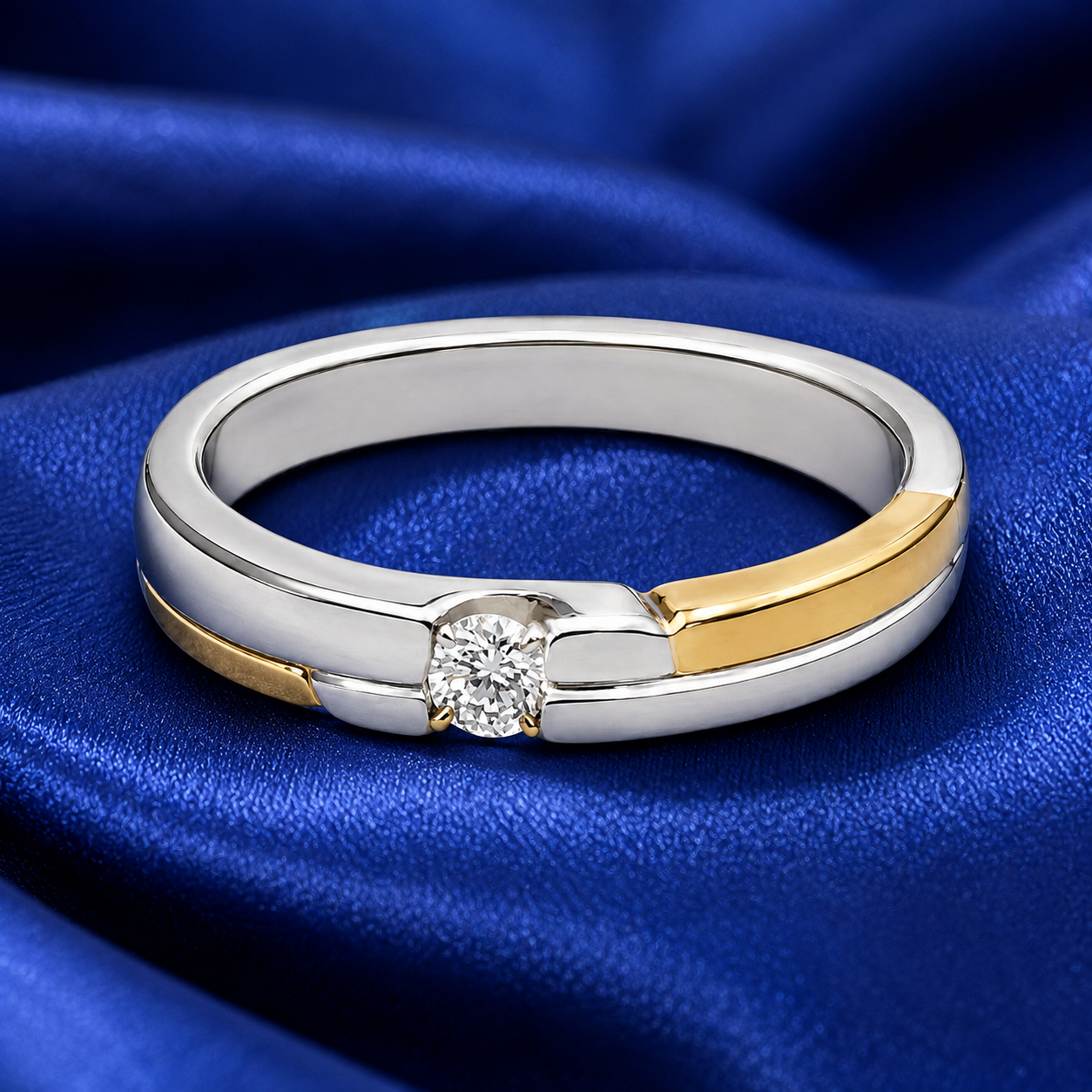 Pt950 Platinum Diamond Band with 0.15Ct IJ/SI Diamonds – 5.62g High Polish Finish | Savya Jewels