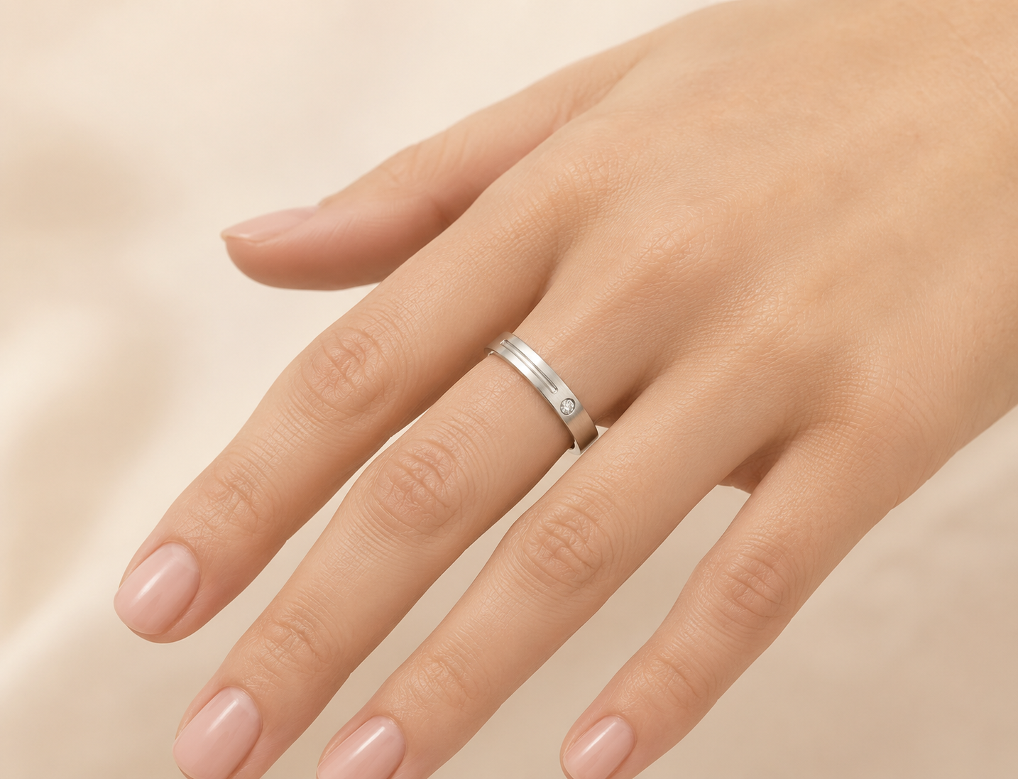 Pt950 Platinum Diamond Band with 0.10Ct IJ/SI Diamonds – 7.15g High Polish Finish | Savya Jewels