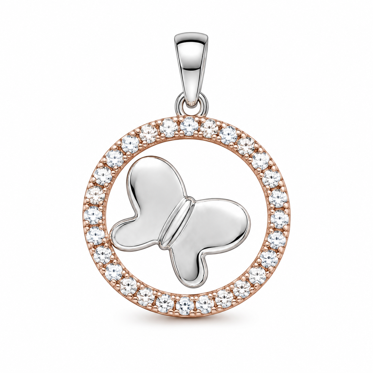 Platinum & Gold Pendant for Women – Pt950 with 18Kt Gold, Sparkling, 1.64g | Savya Jewels