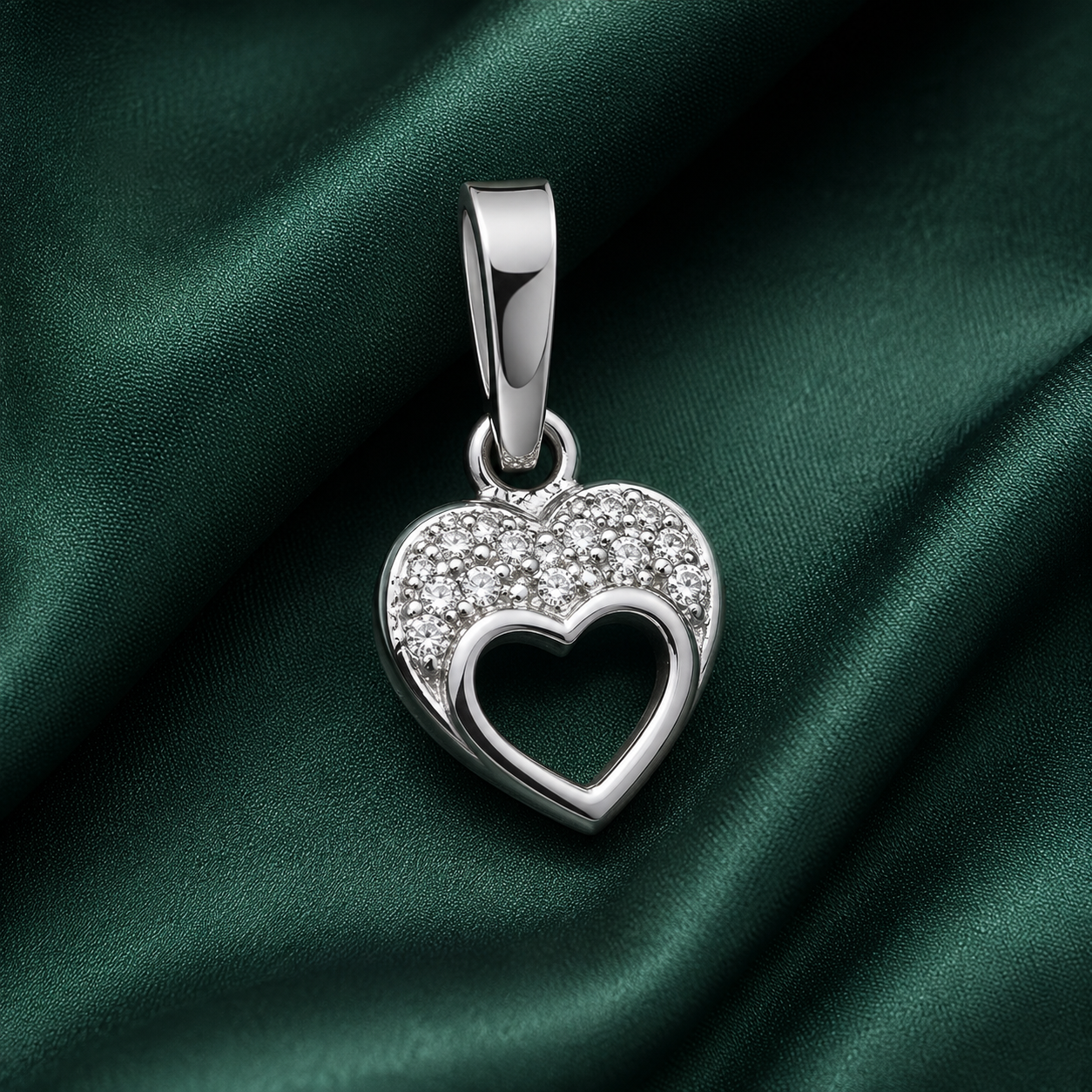 Platinum Diamond Pendant for Women – Pt950 Contemporary Sparkling Diamond Pendant, 1.44g | Savya Jewels