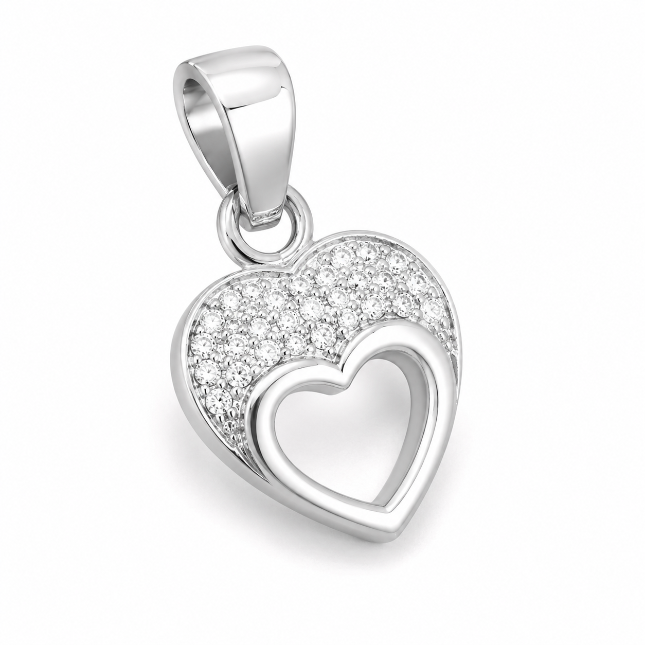 Platinum Diamond Pendant for Women – Pt950 Contemporary Sparkling Diamond Pendant, 1.44g | Savya Jewels